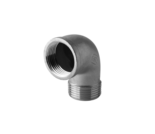 90&deg; Male-female elbow in stainless steel ISO 4144
