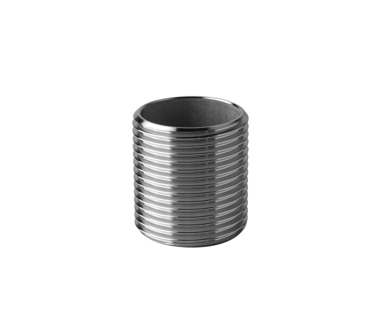 Plain nipple in stainless steel