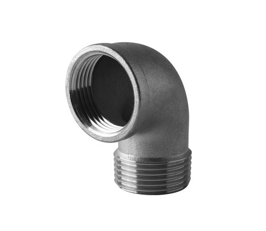 Gomito maschio femmina 90&deg; in acciaio inox 150 LBS