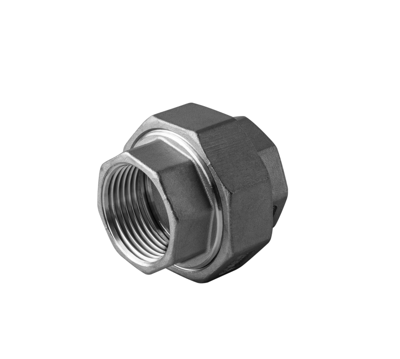 Female-female spigot with conical seal in stainless steel ISO 4144