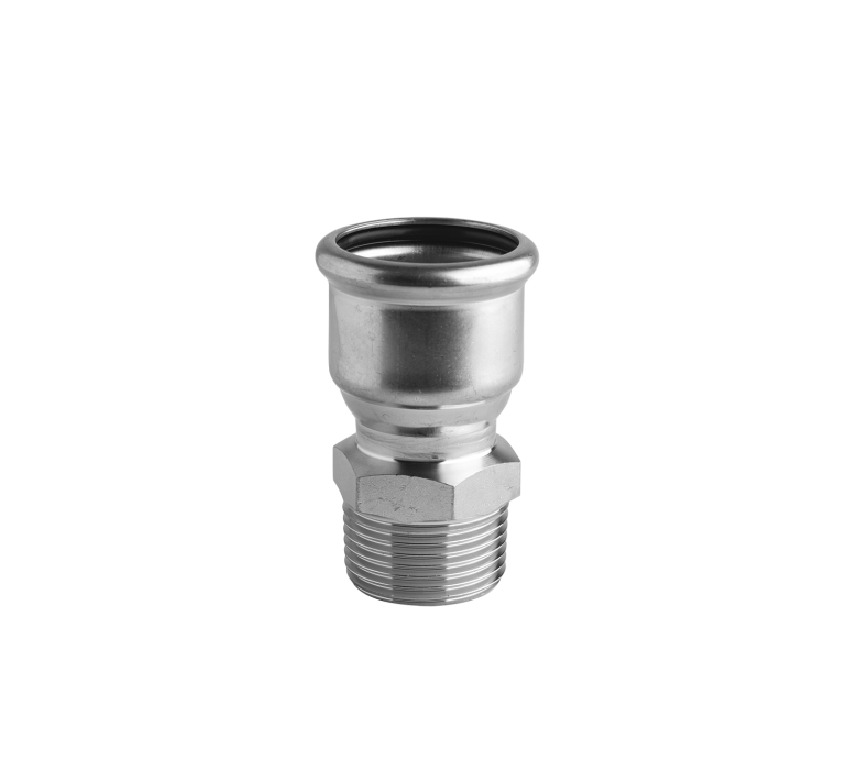 Stainless steel male threaded mixed press sleeve